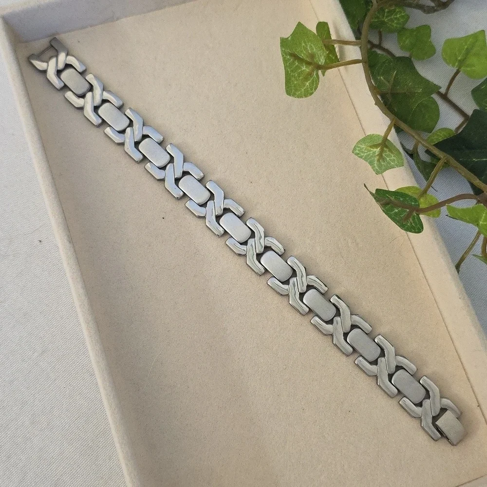 Men's Silver Stainless Steel Watchband Bracelet
